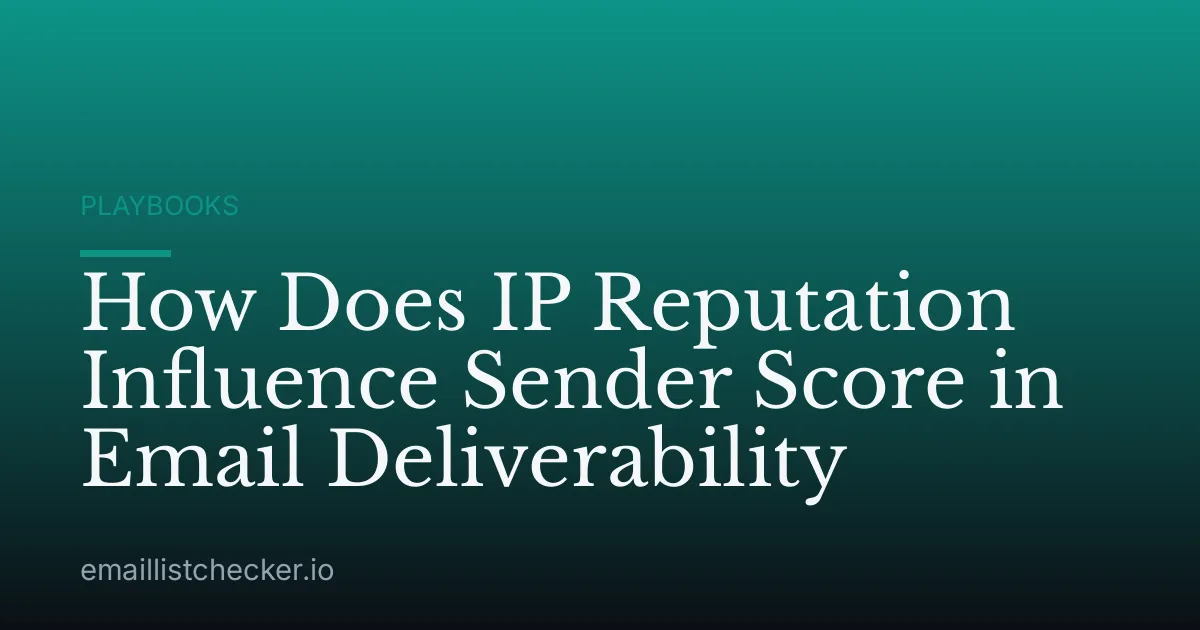 How Does IP Reputation Influence Sender Score in Email Deliverability
