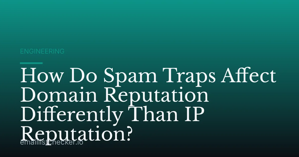 How Do Spam Traps Affect Domain Reputation Differently Than IP Reputation?