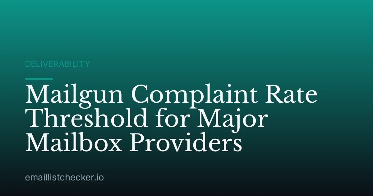 Mailgun Complaint Rate Threshold for Major Mailbox Providers