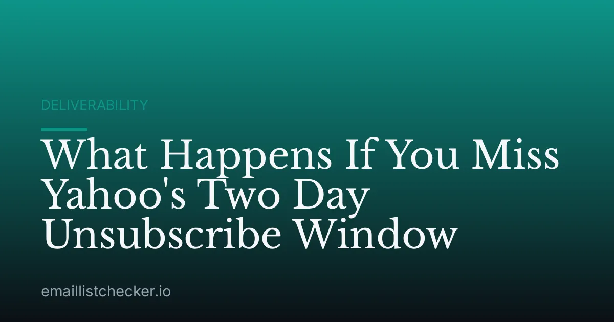 What Happens If You Miss Yahoo's Two Day Unsubscribe Window