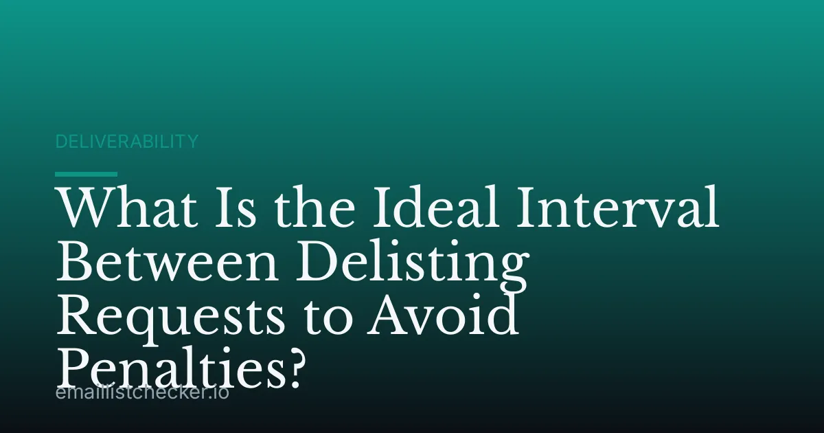 What Is the Ideal Interval Between Delisting Requests to Avoid Penalties?