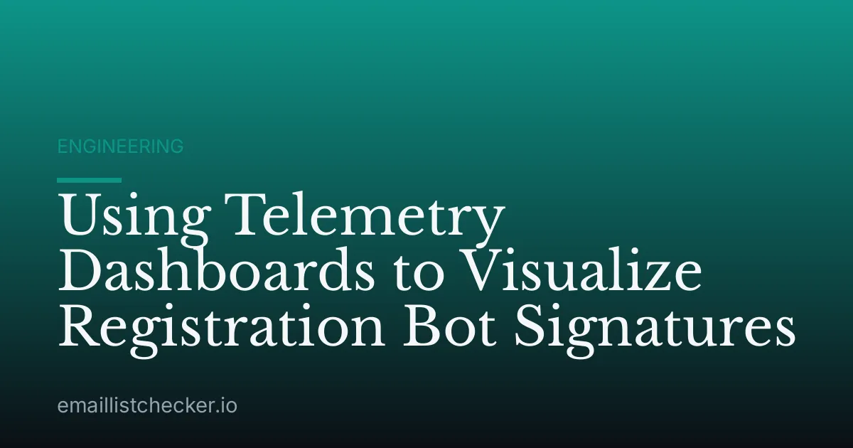 Using Telemetry Dashboards to Visualize Registration Bot Signatures