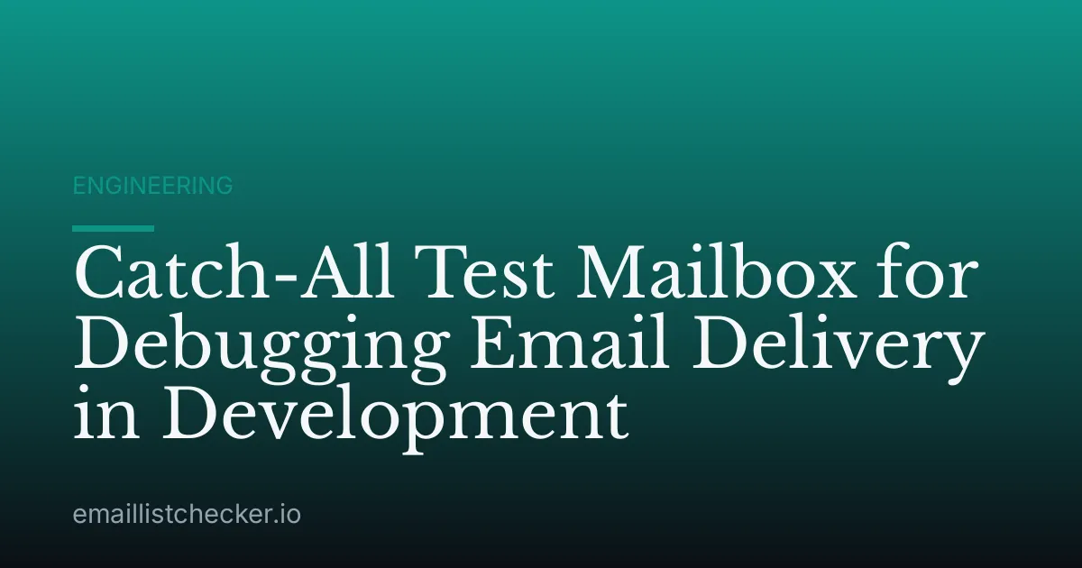 Catch-All Test Mailbox for Debugging Email Delivery in Development