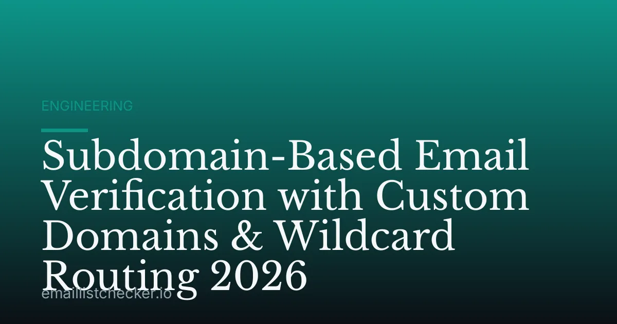 Subdomain-Based Email Verification with Custom Domains & Wildcard Routing 2026