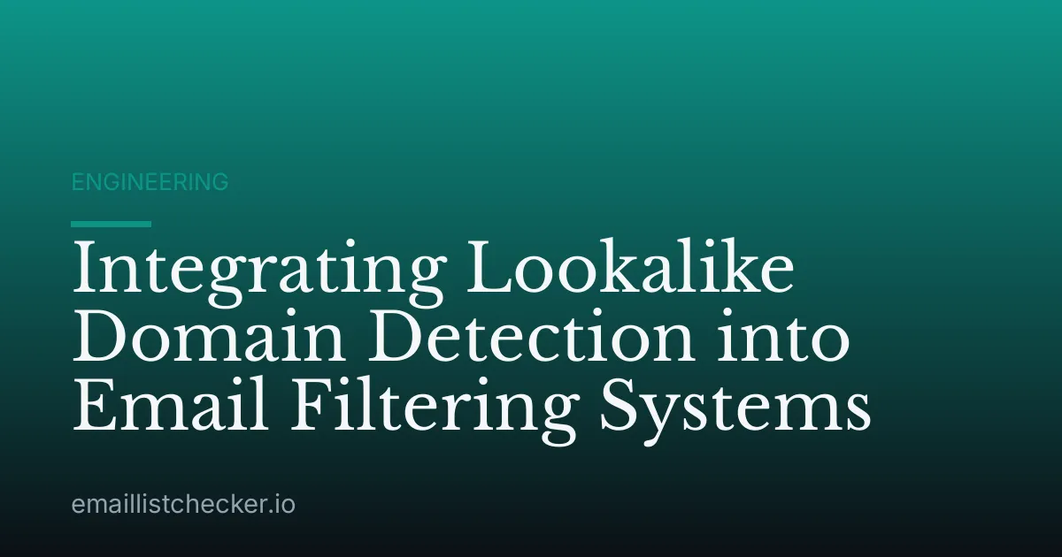 Integrating Lookalike Domain Detection into Email Filtering Systems