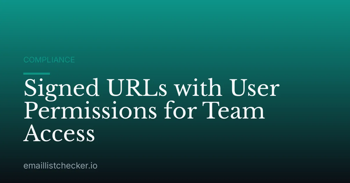 Signed URLs with User Permissions for Team Access