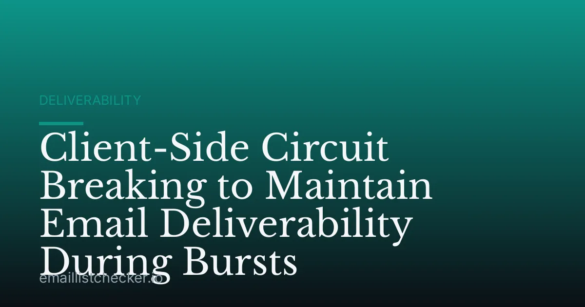 Client-Side Circuit Breaking to Maintain Email Deliverability During Bursts