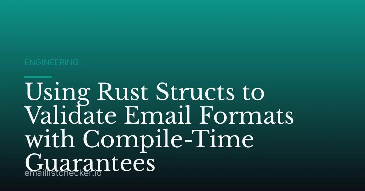 Using Rust Structs to Validate Email Formats with Compile-Time Guarantees