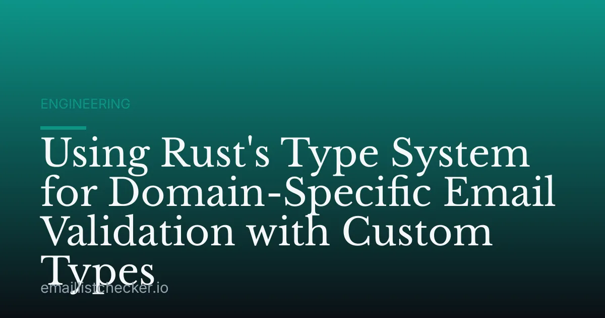 Using Rust's Type System for Domain-Specific Email Validation with Custom Types