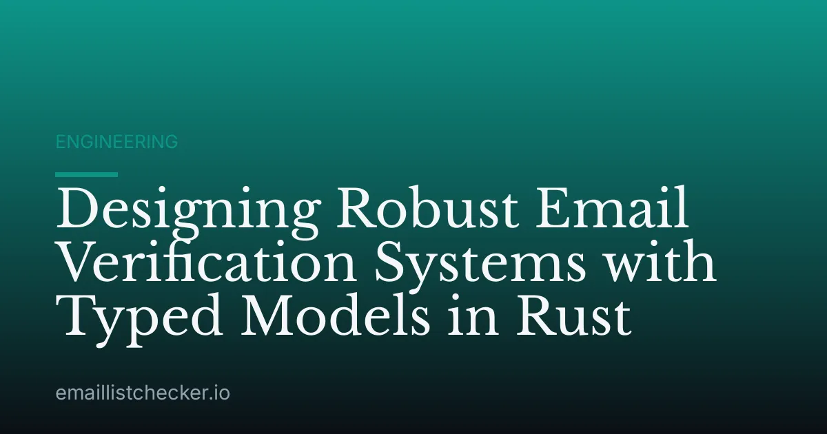 Designing Robust Email Verification Systems with Typed Models in Rust