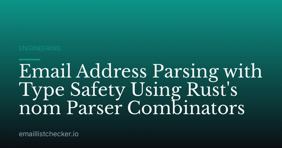 Email Address Parsing with Type Safety Using Rust's nom Parser Combinators