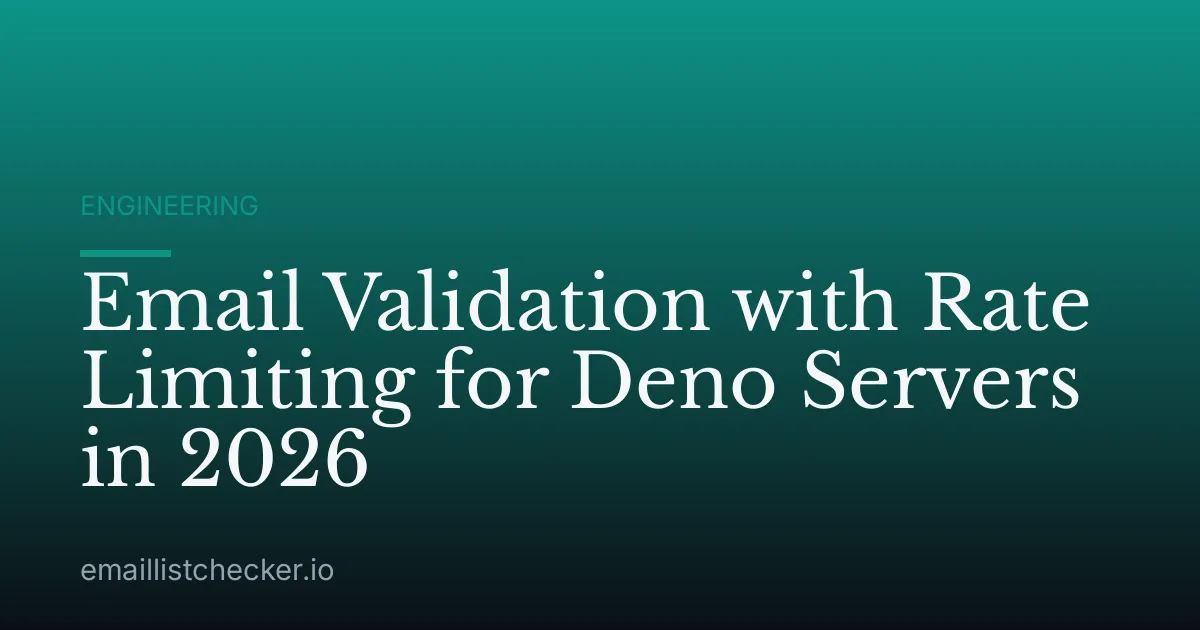Email Validation with Rate Limiting for Deno Servers in 2026