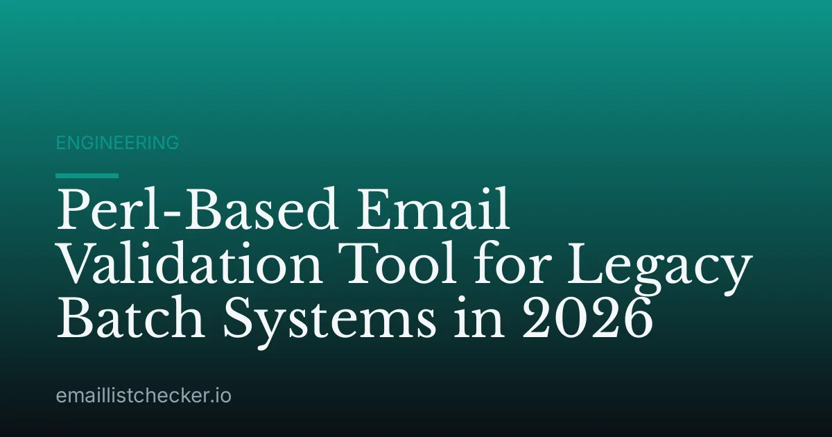 Perl-Based Email Validation Tool for Legacy Batch Systems in 2026
