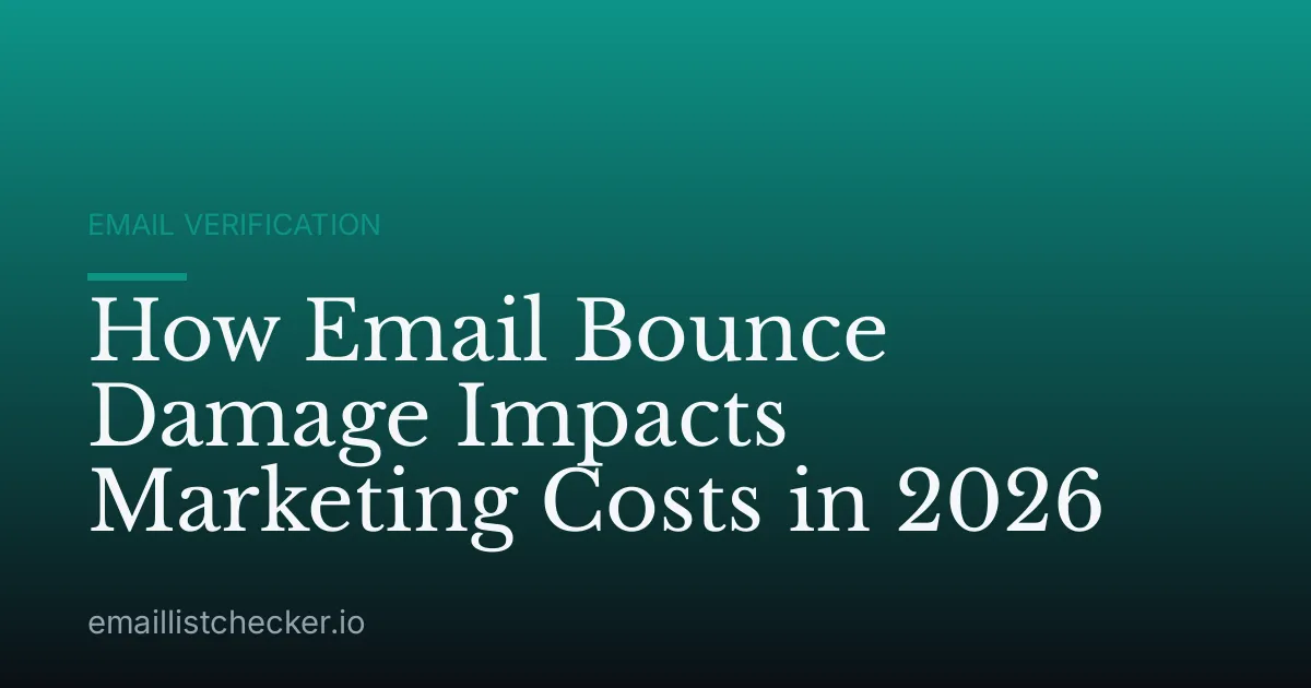 How Email Bounce Damage Impacts Marketing Costs in 2026