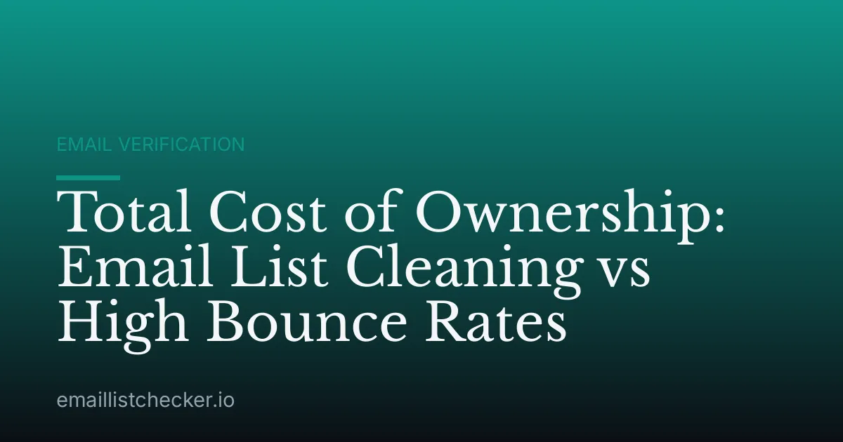 Total Cost of Ownership: Email List Cleaning vs High Bounce Rates
