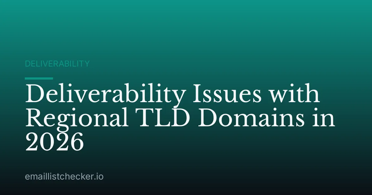 Deliverability Issues with Regional TLD Domains in 2026