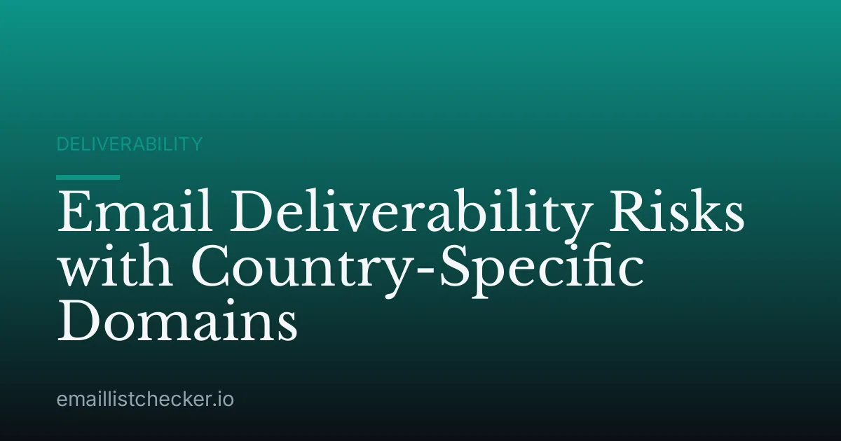 Email Deliverability Risks with Country-Specific Domains