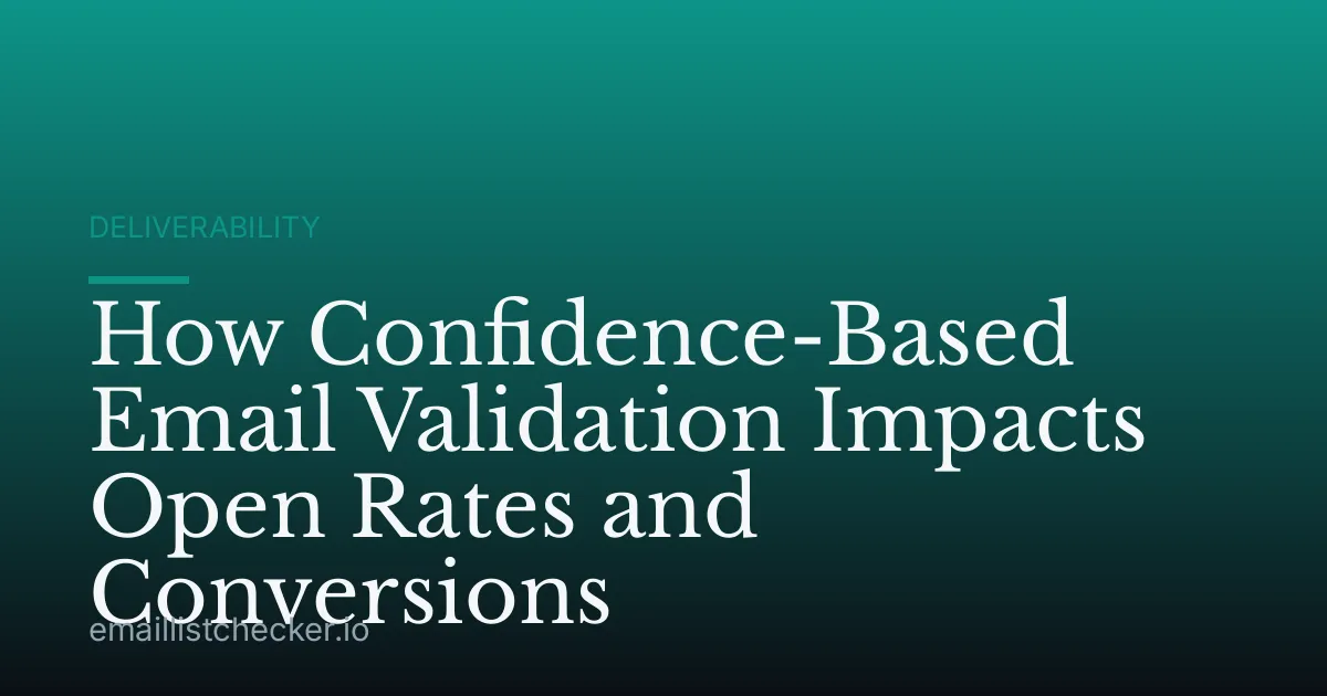How Confidence-Based Email Validation Impacts Open Rates and Conversions