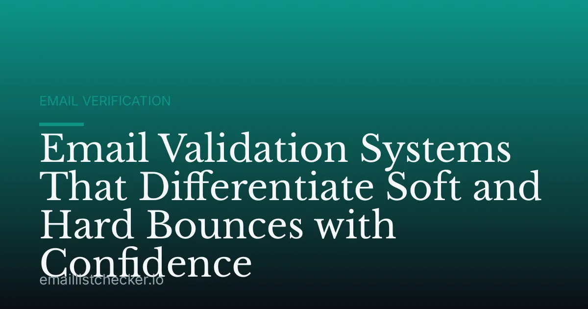 Email Validation Systems That Differentiate Soft and Hard Bounces with Confidence