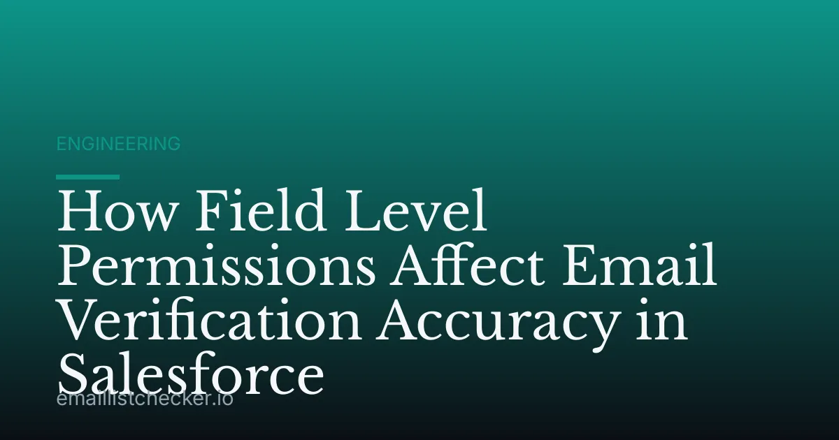 How Field Level Permissions Affect Email Verification Accuracy in Salesforce
