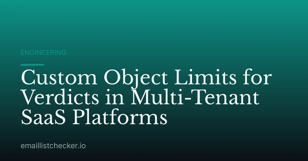 Custom Object Limits for Verdicts in Multi-Tenant SaaS Platforms