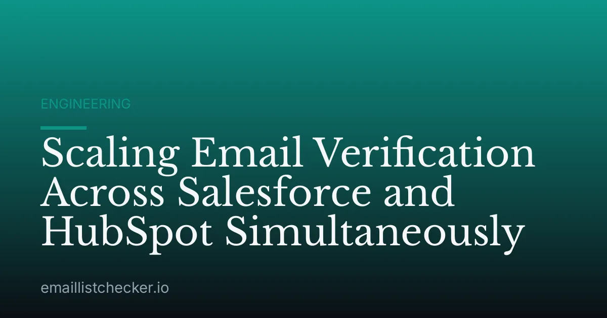 Scaling Email Verification Across Salesforce and HubSpot Simultaneously