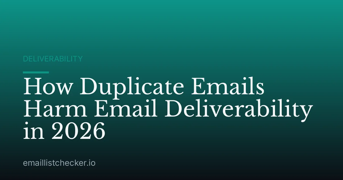 How Duplicate Emails Harm Email Deliverability in 2026