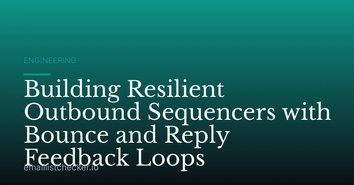 Building Resilient Outbound Sequencers with Bounce and Reply Feedback Loops