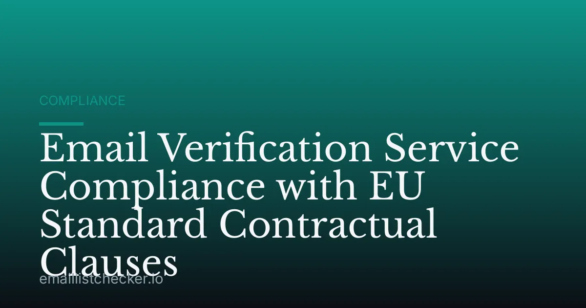 Email Verification Service Compliance with EU Standard Contractual Clauses
