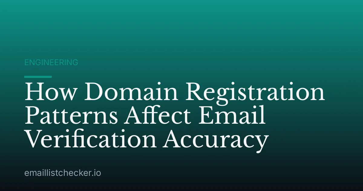 How Domain Registration Patterns Affect Email Verification Accuracy