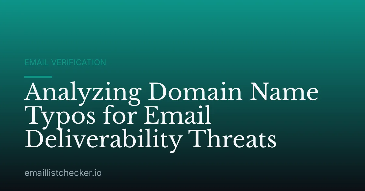 Analyzing Domain Name Typos for Email Deliverability Threats