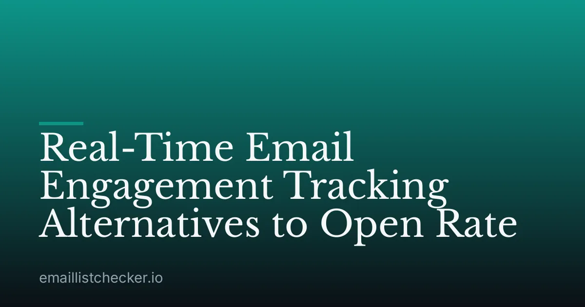 Real-Time Email Engagement Tracking Alternatives to Open Rate