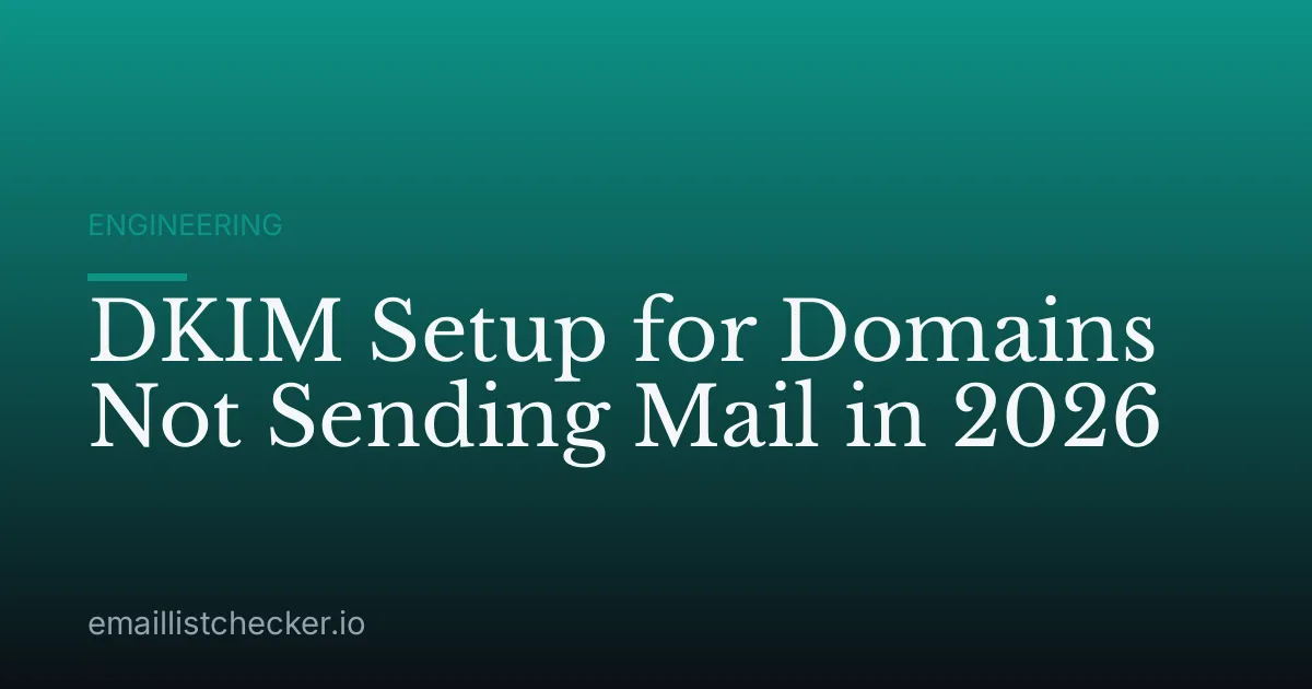 DKIM Setup for Domains Not Sending Mail in 2026