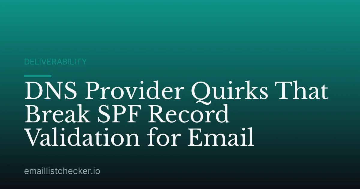 DNS Provider Quirks That Break SPF Record Validation for Email