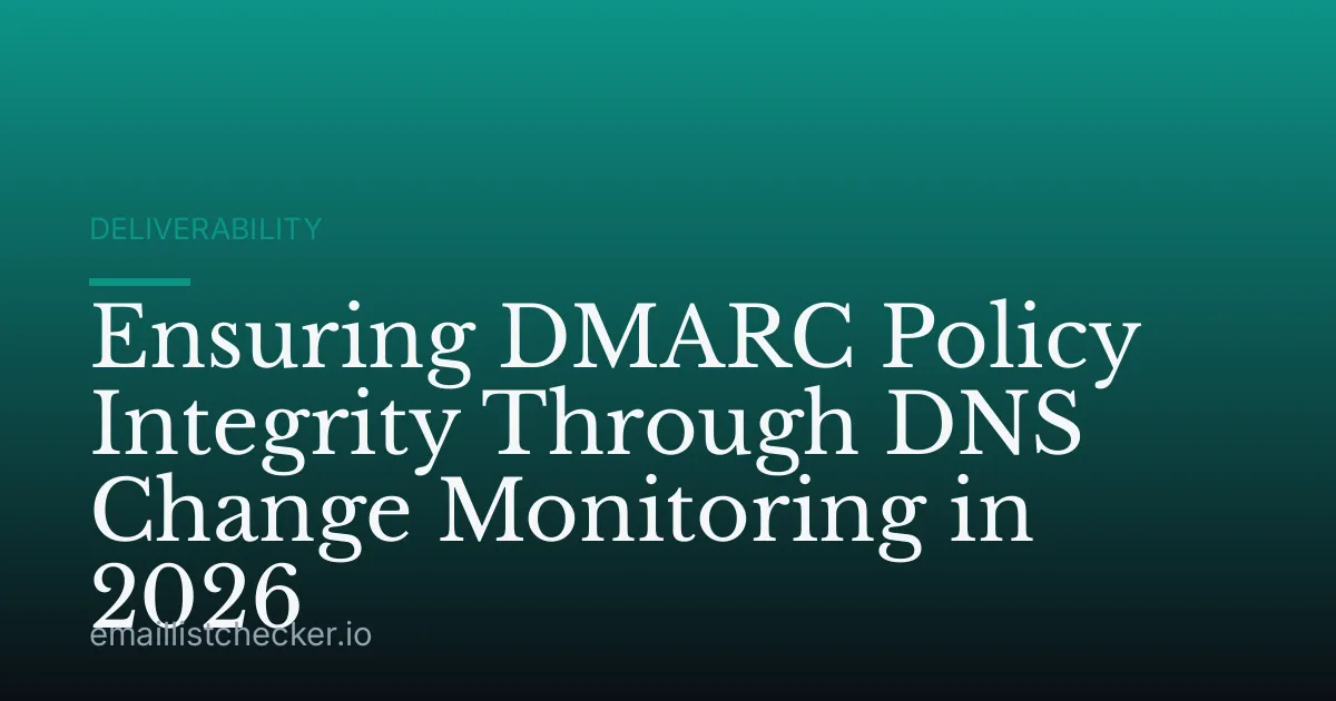 Ensuring DMARC Policy Integrity Through DNS Change Monitoring in 2026