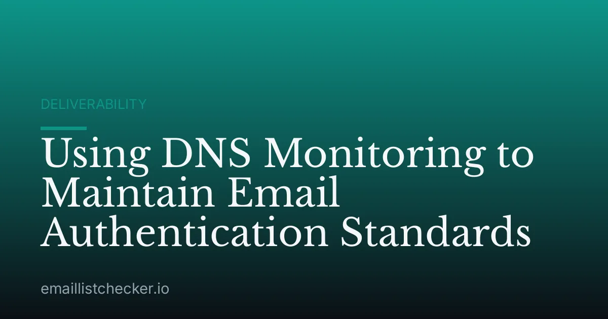 Using DNS Monitoring to Maintain Email Authentication Standards