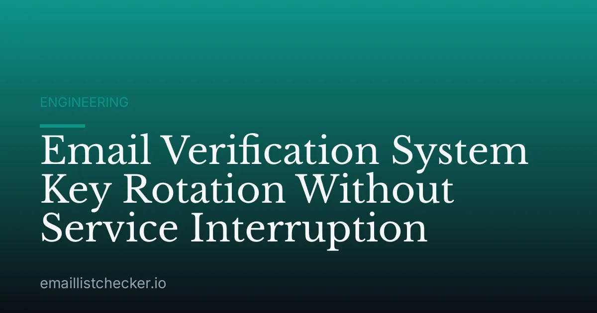 Email Verification System Key Rotation Without Service Interruption