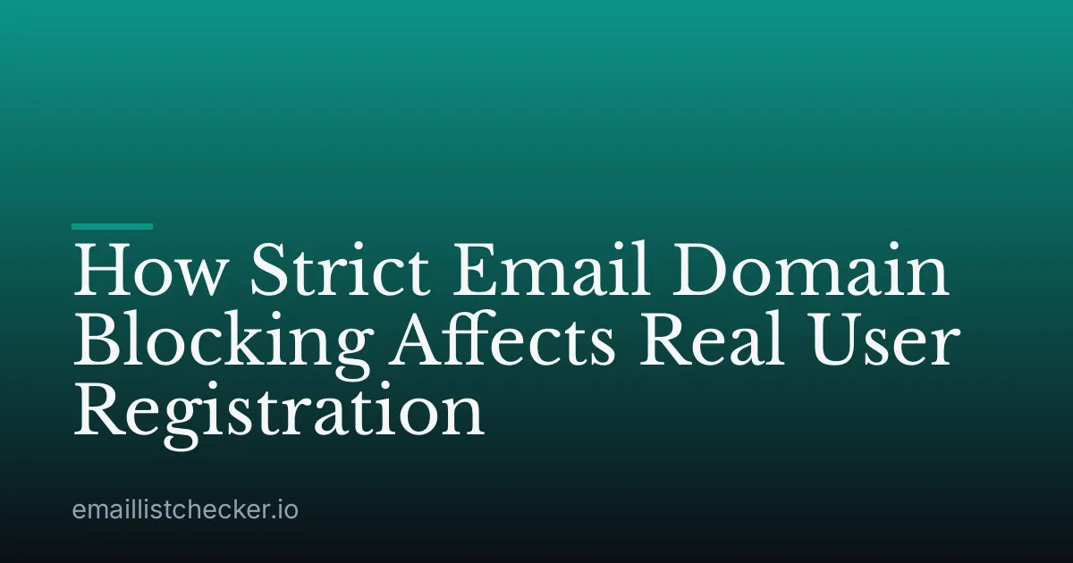 How Strict Email Domain Blocking Affects Real User Registration