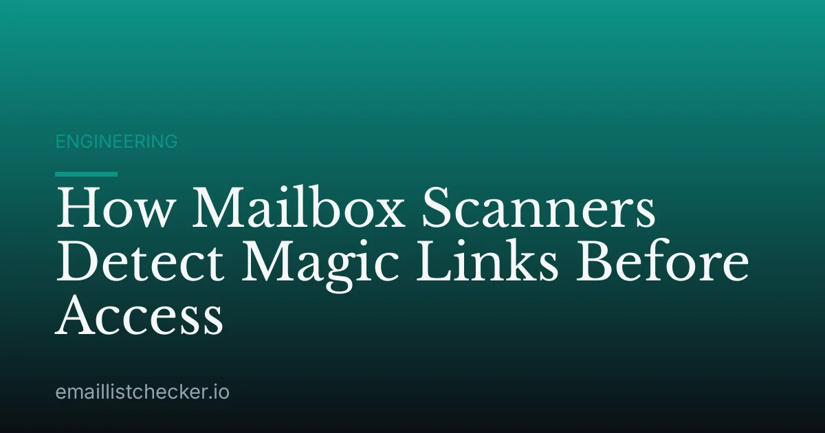How Mailbox Scanners Detect Magic Links Before Access