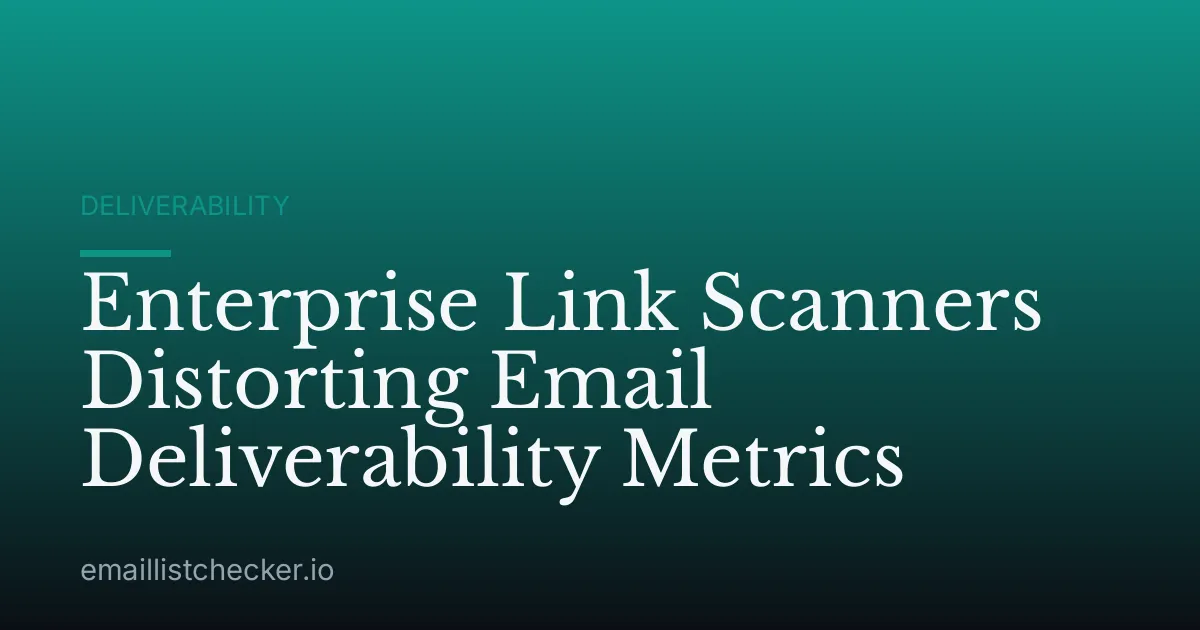 Enterprise Link Scanners Distorting Email Deliverability Metrics