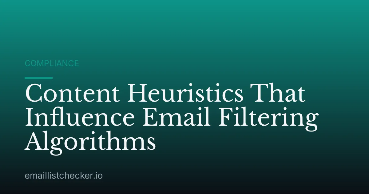 Content Heuristics That Influence Email Filtering Algorithms