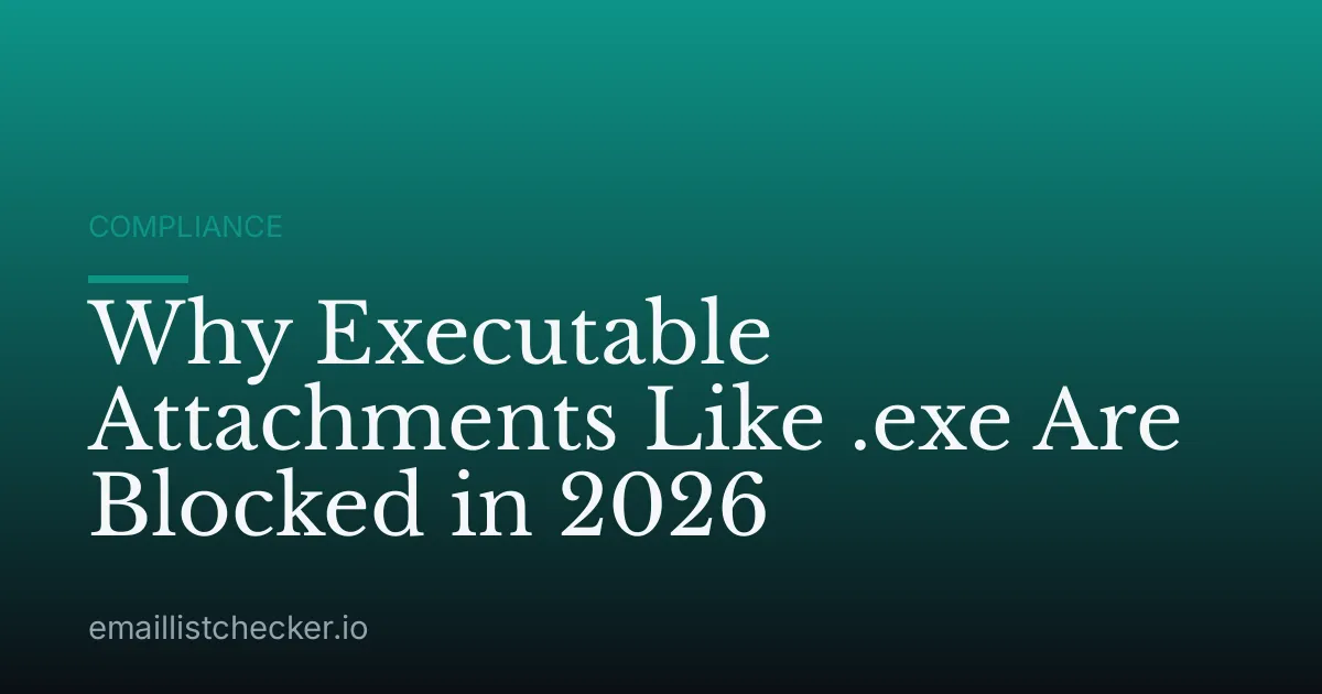 Why Executable Attachments Like .exe Are Blocked in 2026