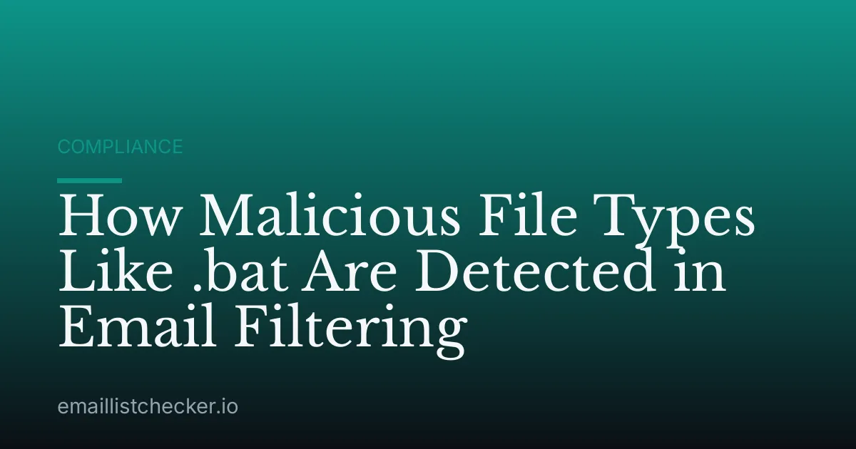 How Malicious File Types Like .bat Are Detected in Email Filtering