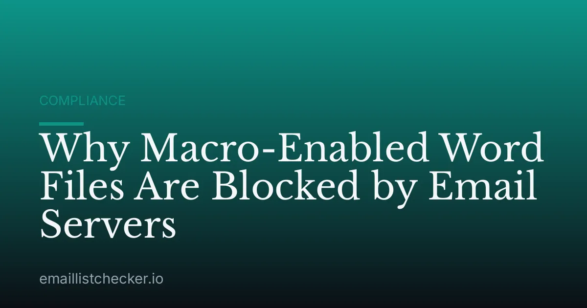 Why Macro-Enabled Word Files Are Blocked by Email Servers