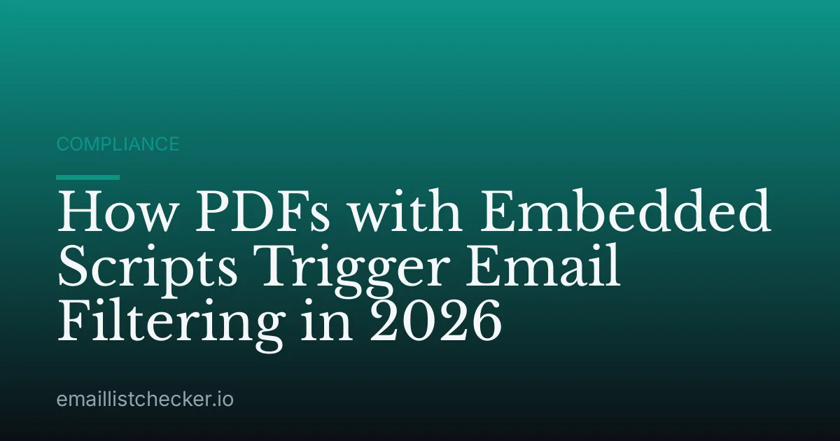How PDFs with Embedded Scripts Trigger Email Filtering in 2026