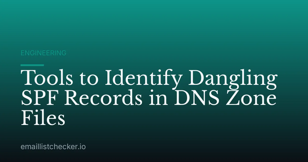 Tools to Identify Dangling SPF Records in DNS Zone Files