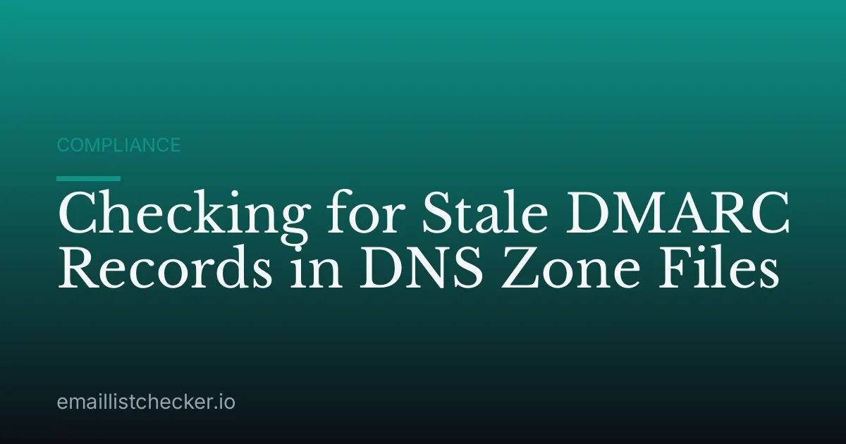 Checking for Stale DMARC Records in DNS Zone Files