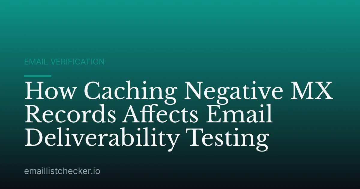How Caching Negative MX Records Affects Email Deliverability Testing