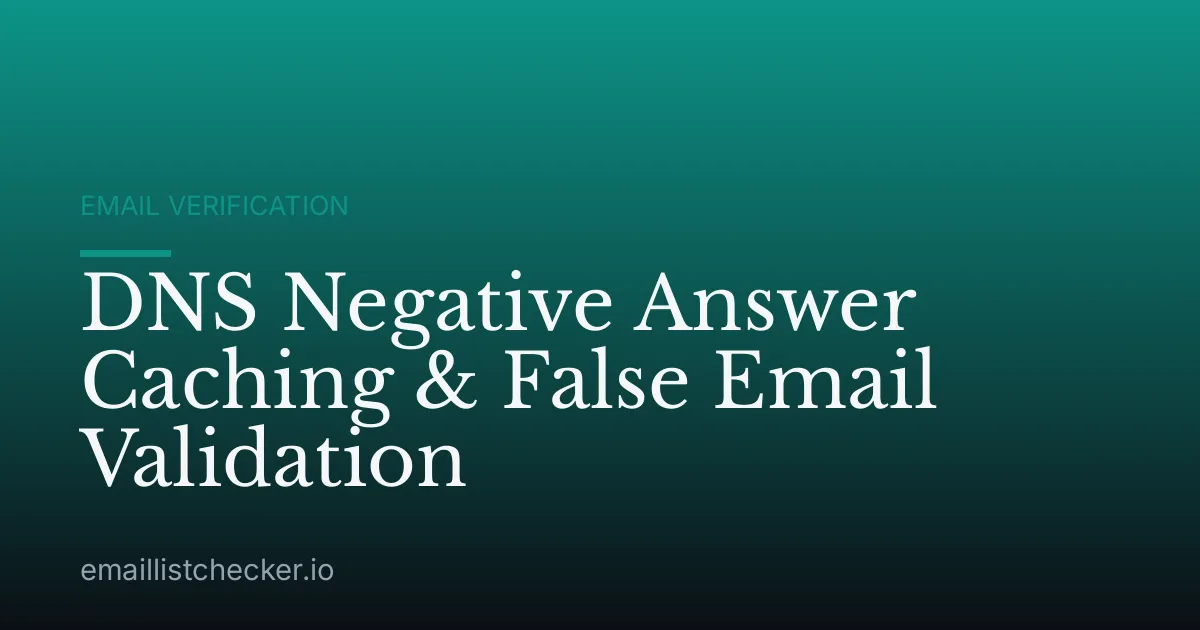 DNS Negative Answer Caching & False Email Validation