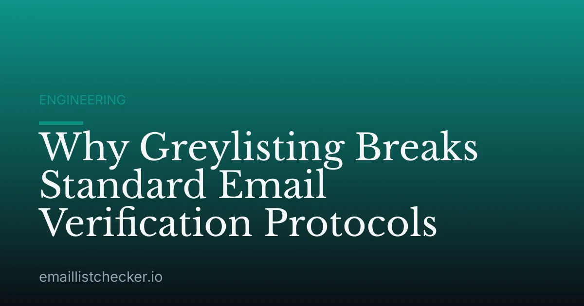 Why Greylisting Breaks Standard Email Verification Protocols